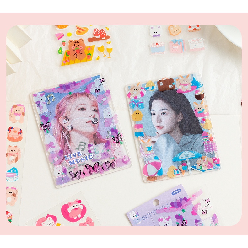 Peach 1Pcs Fairy tale collector cute cartoon stickers Journal Scrapbook Decor Sticker