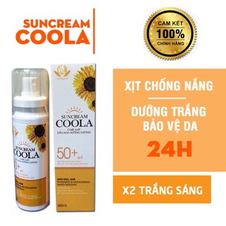 Xịt Chống Nắng Cao Cấp Suncream Coola Dưỡng Trắng Chống Nắng X2