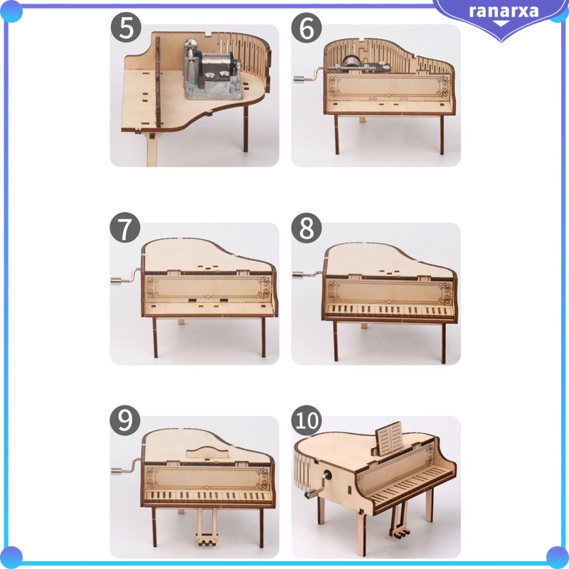 Hộp nhạc hình đàn piano 3D bằng gỗ