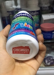 [Có tem Chemist]  Canxi ostelin ( 90v nhai)