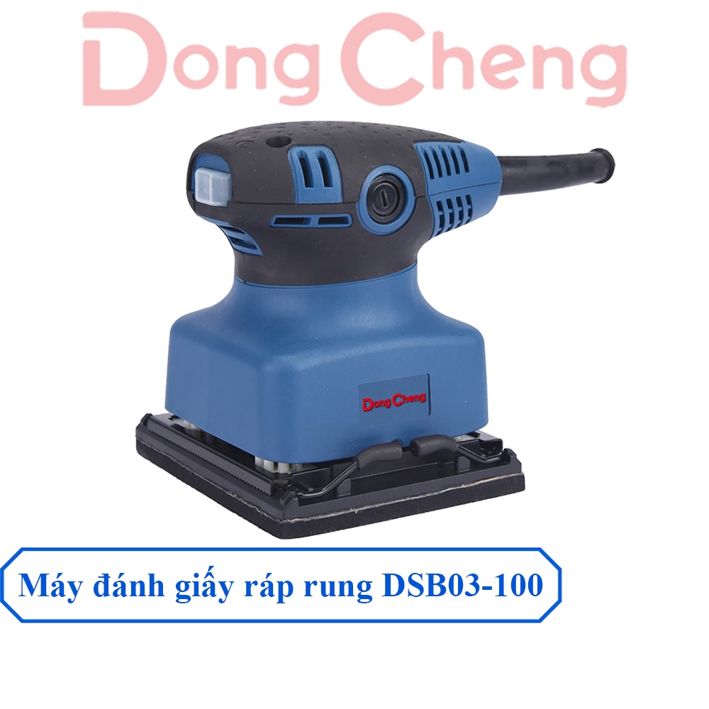 Máy Đánh Giấy Ráp Rung DongCheng DSB03-100 Công Suất 200W Máy Chà Nhám Vuông Hoạt Động Mạnh Mẽ, Bền Bỉ