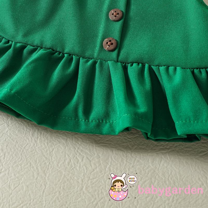 Set Đồ 2 Mảnh Gồm Áo Không Tay Màu Trơn Diềm Xếp Nếp In Hình Quả Bơ + Quần Ngắn Lưng Thun Cho Bé Gái 6 Tháng Tuổi 4 Tuổi