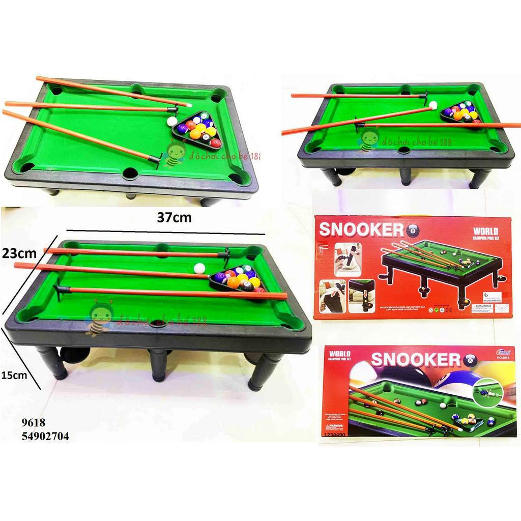 Bàn Bi A mini cho trẻ em size 51x31x10 bằng gỗ cực đẹp, bàn bida nhựa, vỉ bi da cho bé