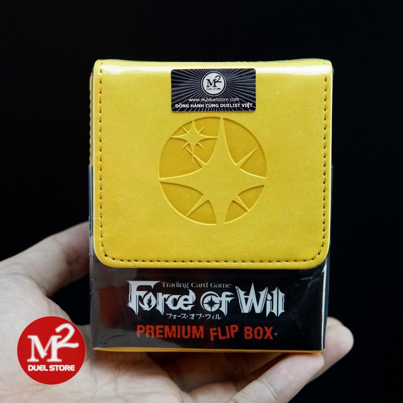 Hộp đựng bài Yugioh Pokemon TCG - Ultra Pro Force of Will - Yellow Light Magic Stone Flip Deck Box