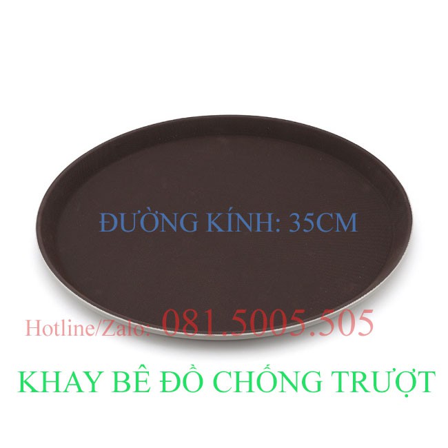 Khay tròn bê đồ chống trượt đường kính 35cm