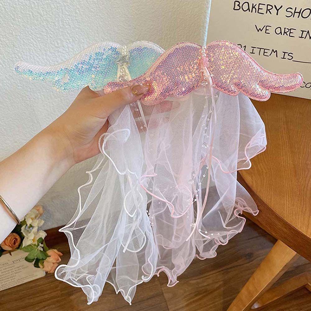 Kẹp Tóc Hình Đôi Cánh Phong Cách Công Chúa Ngọt Ngào Cho Bé Gái