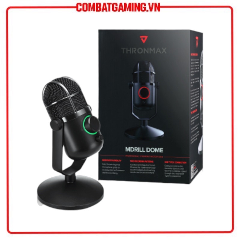 [Mã ELHACE giảm 4% đơn 300K] Micro Thu Âm THRONMAX MDRILL DOME M3 PLUS JET BLACK