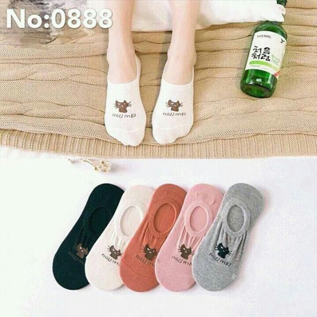 Combo 10 Đôi Tất Hài Mèo Hàn Quốc
