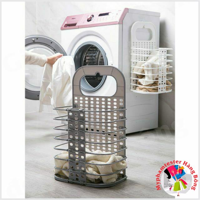 [4.9⭐] Giỏ nhựa treo, đựng đồ gấp gọn tiện ích dính cường lực
