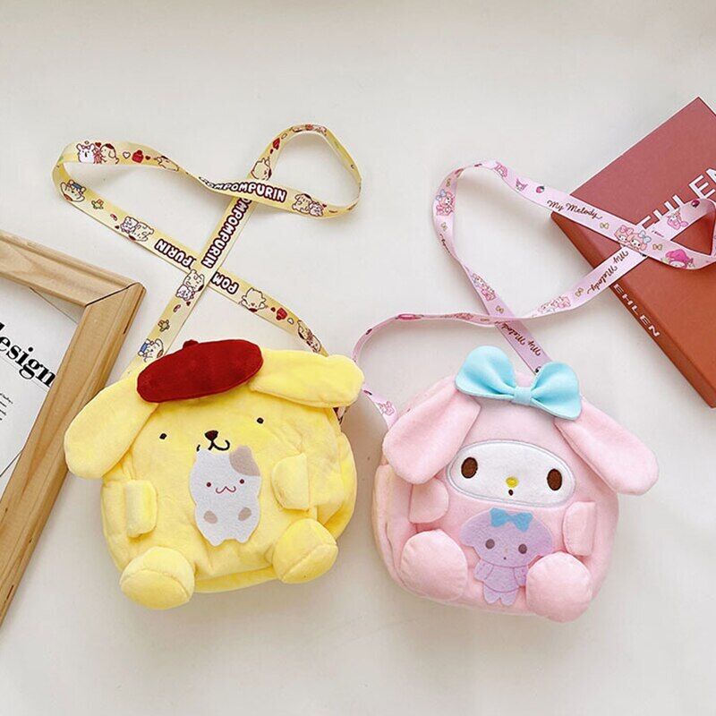 SANRIO Túi Đeo Chéo Hình Hoạt Hình My Melody Bằng Lông Nhung Dễ Thương Xinh Xắn