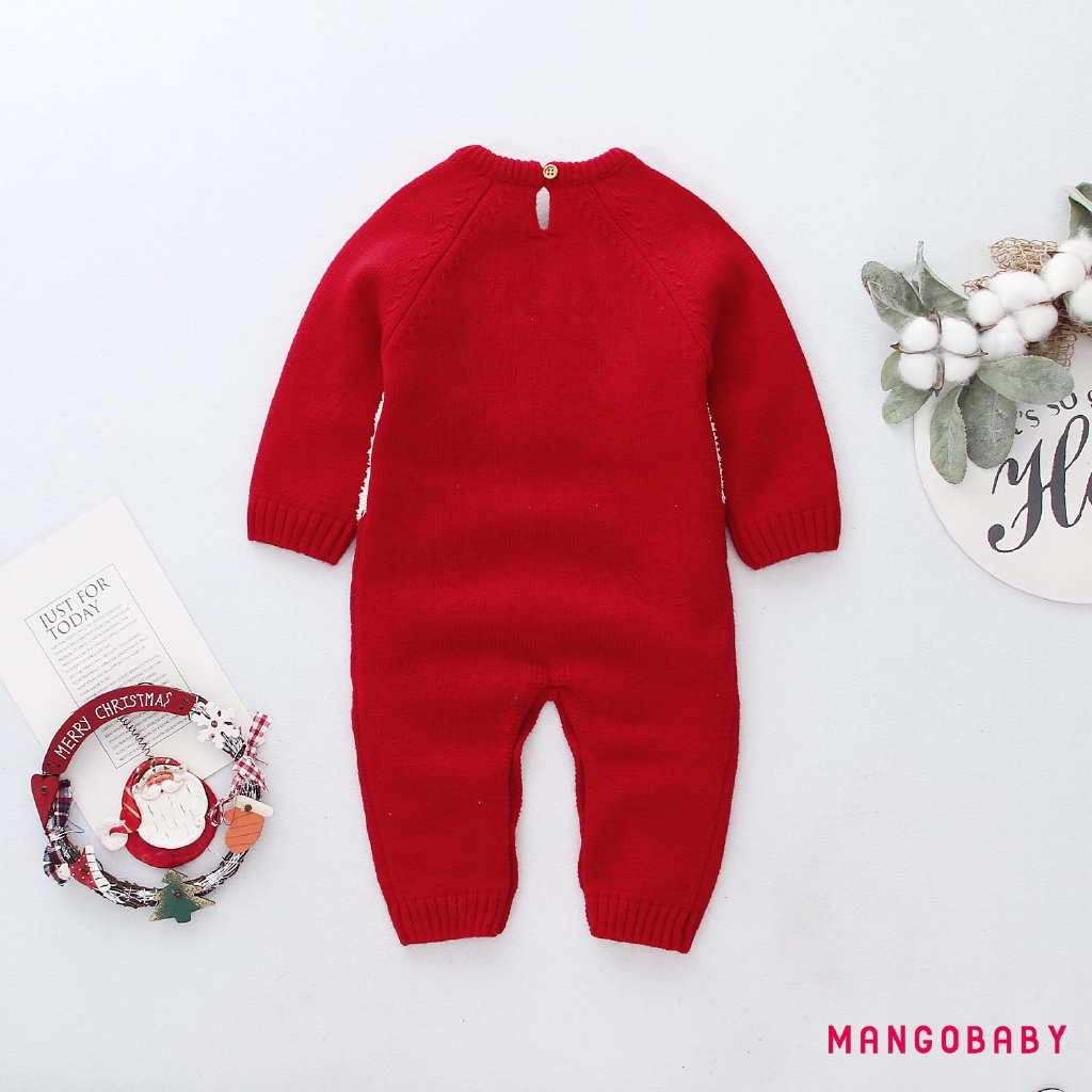 ♬MG♪-Newborn Baby Girl Boy Wool Knitting Romper Jumpsuit Warm Outfits Xmas Clothes