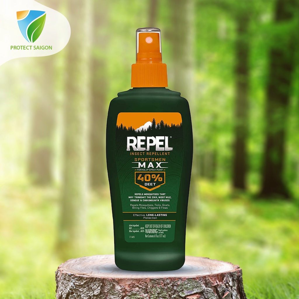 Xịt chống muỗi, chống vắt & ruồi vàng (177ml) Repel 40 - Mỹ
