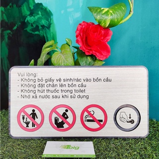 Bảng gỗ hướng dẫn sử dụng toilet - TL35