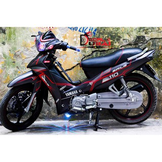 < Cực Chất > Tem trùm xe sirius đen chỉ đỏ