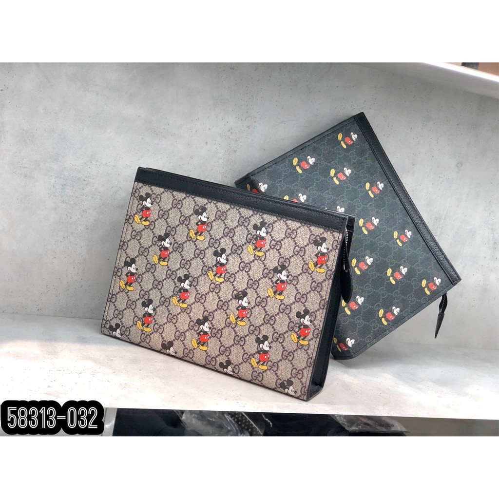 [Free Ship] Ví Cầm Tay Clutch Nam GG Vân Mickey Neww 2020