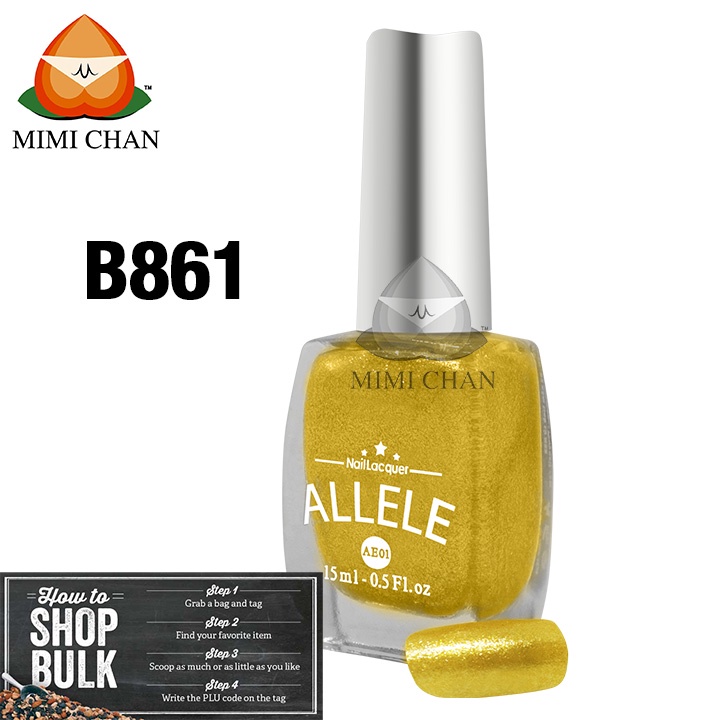Các Màu Vàng Quý Phái, Kim Tuyến, Bạc, Nhũ Sơn Móng Tay Allele - AE01 Chai 15ml, Tone Màu Không Độc Hại