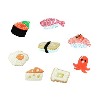 Miếng Dán Ủi, Patch Ủi Trang Trí Quần Áo Hình Đồ Ăn ( Sticker Vải) Siêu Kute