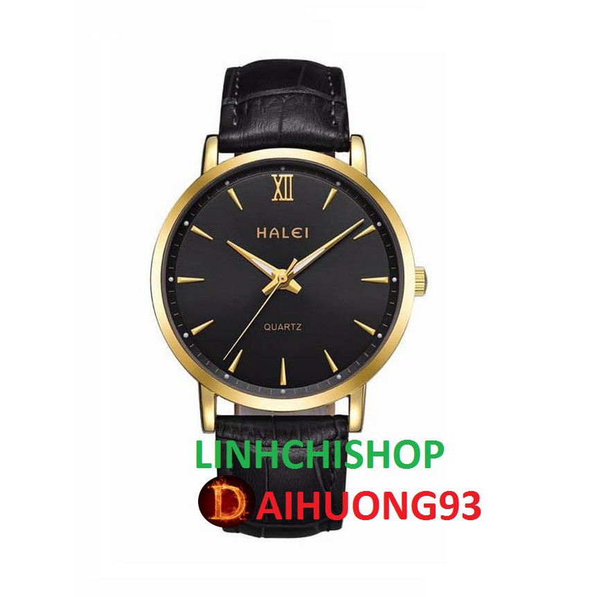 Đồng hô nữ Halei dây da cực bền chống nước cực tốt (có size nam) | BigBuy360 - bigbuy360.vn