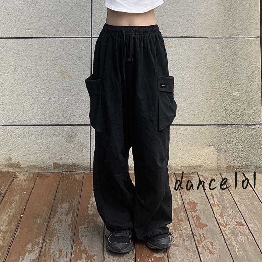 Khiêu Vũ1O1-Quần Baggy Hàn Quốc Dáng Rộng Phong Cách Punk Hàn Quốc Cho Nữ