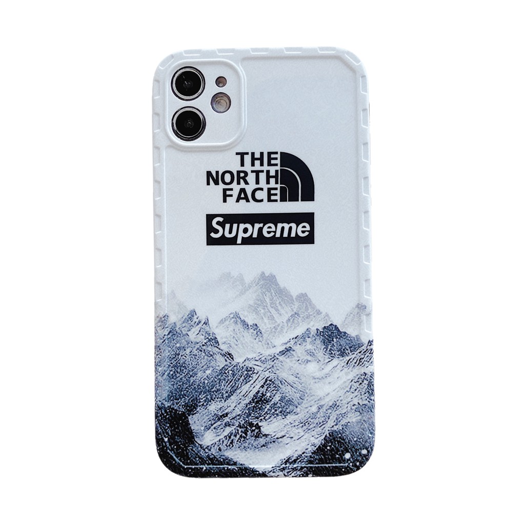 Ốp điện thoại họa tiết The north face supreme cho iPhone 7/8/se2 7plus/8plus x/xs xsmax 11 11pro 11promax