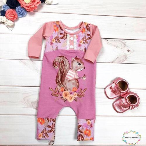 ღWSVღFloral Infant Kid Toddler Baby Girl Lace Clothes Bodysuit Romper Jumpsuit Outfit