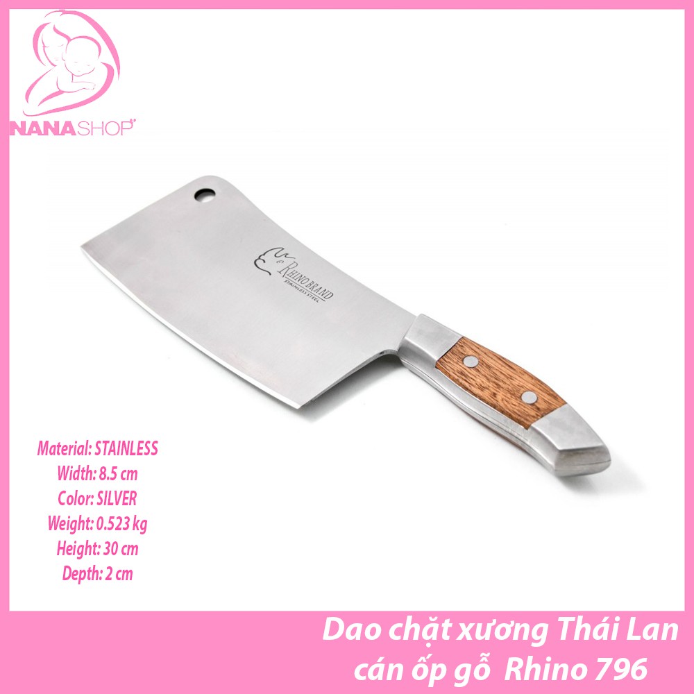 Dao chặt xương cán gỗ Rhino 796 Thái Lan