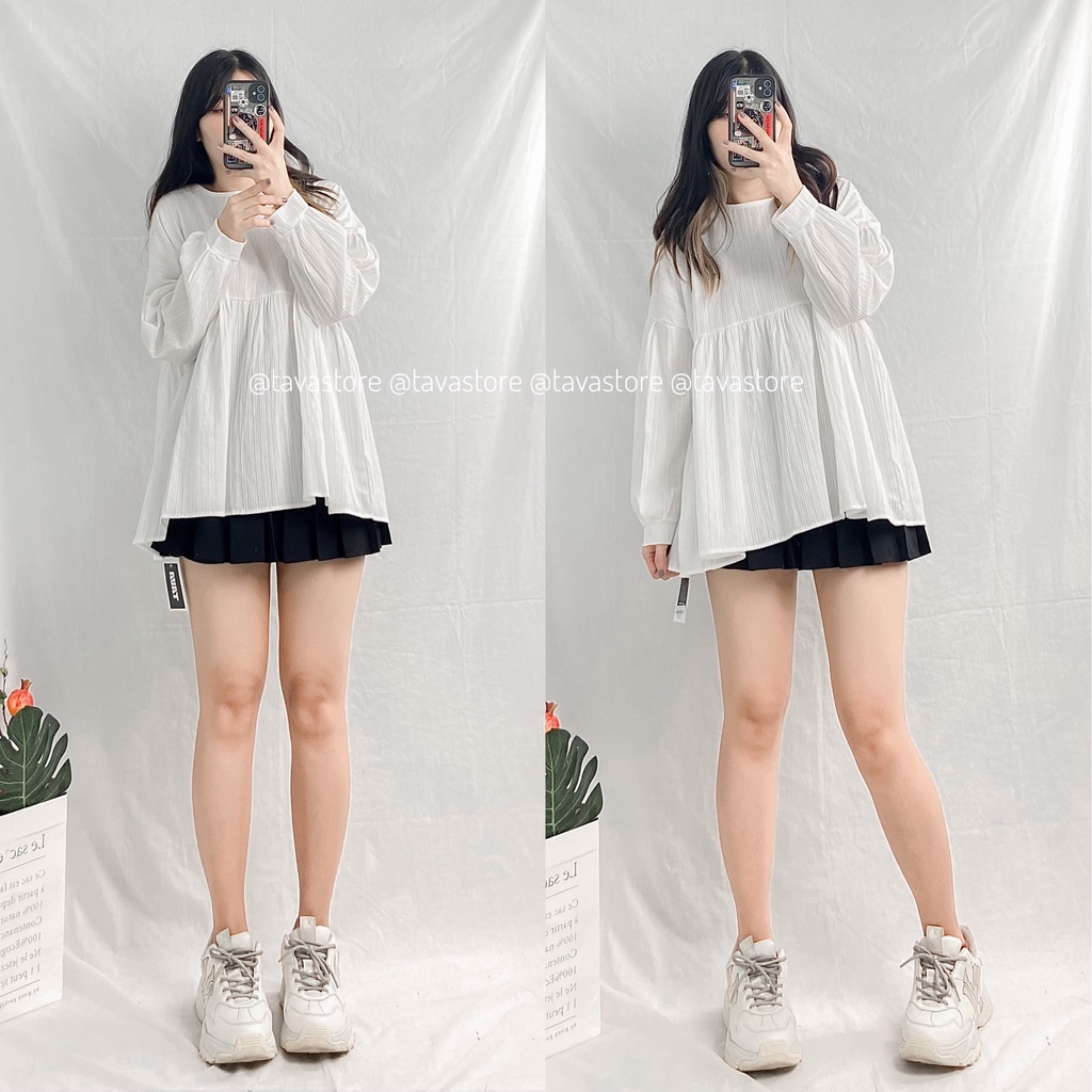 Áo babydoll cột nơ