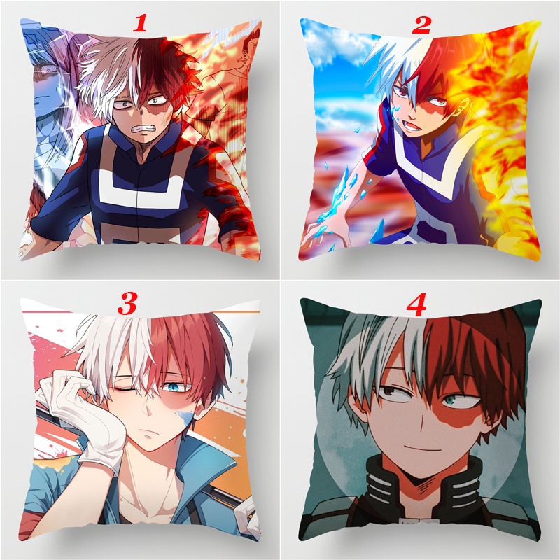 Vỏ Gối Polyester In Hình Nhân Vật Todoroki Shoto Trong Phim Học Viện Anh Hùng Trang Trí Nhà Cửa