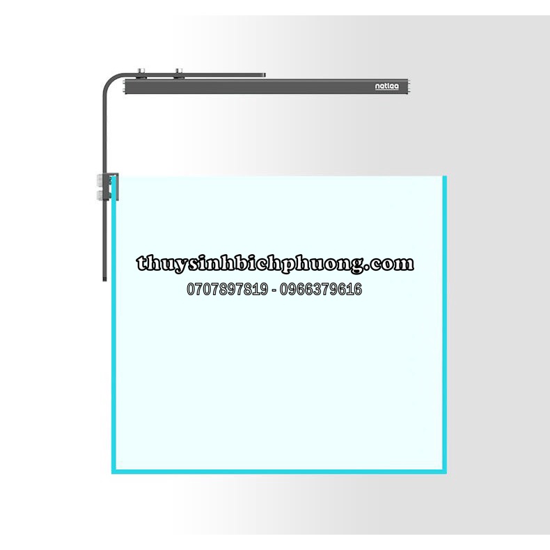 ĐÈN LED NETLEA RGB 40CM SILVER CÓ CHÂN NHÔM KẸP THÀNH HỒ - ÁNH SÁNG CHUYÊN TRỒNG CÂY THỦY SINH