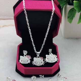Dây chuyền bạc mặt mèo hello kitty cho bé
