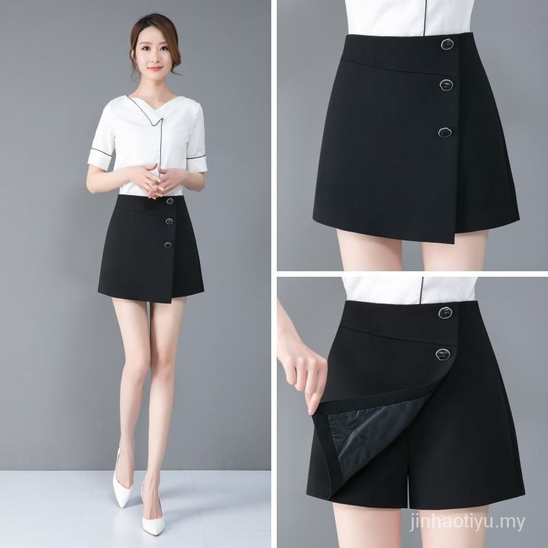 Quần Short Đen Lưng Cao Ống Rộng Thời Trang Xuân Hè Cho Nữ 2021 | BigBuy360 - bigbuy360.vn