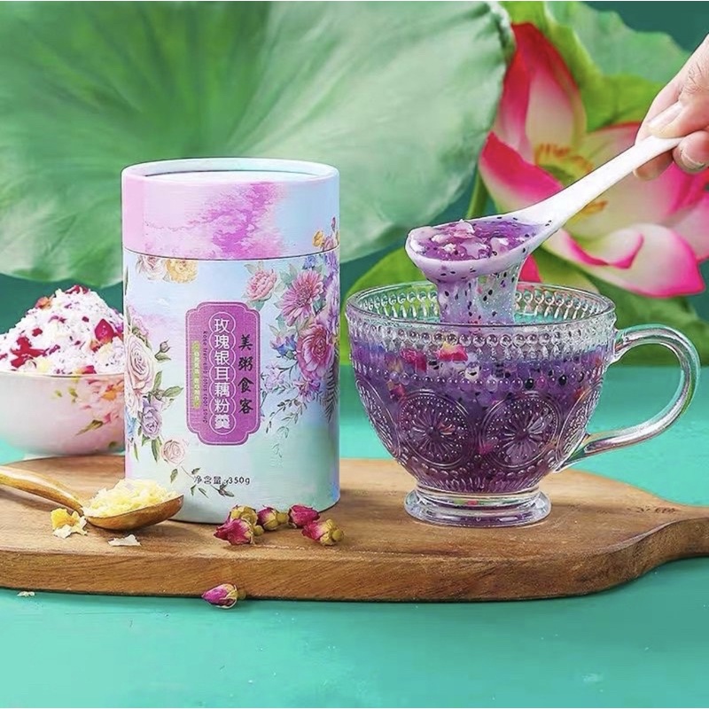 Bột củ sen hạt chia hộp nhung 300g