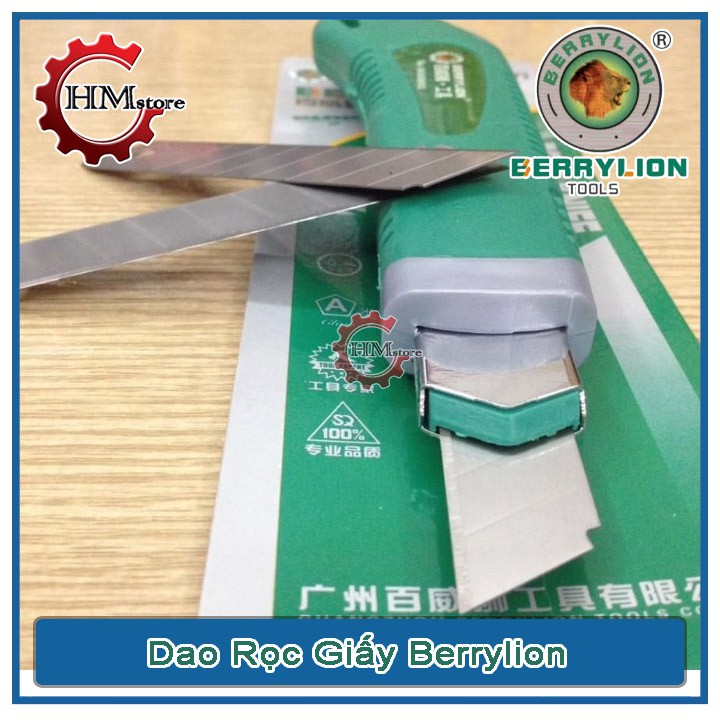 Dao rọc giấy Berrylion 5 Lưỡi - 3 Lưỡi Dao rọc chứa lưỡi đi kèm