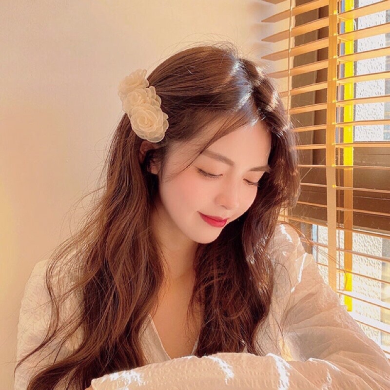 Kẹp tóc hoa trà kiểu mới dễ thương