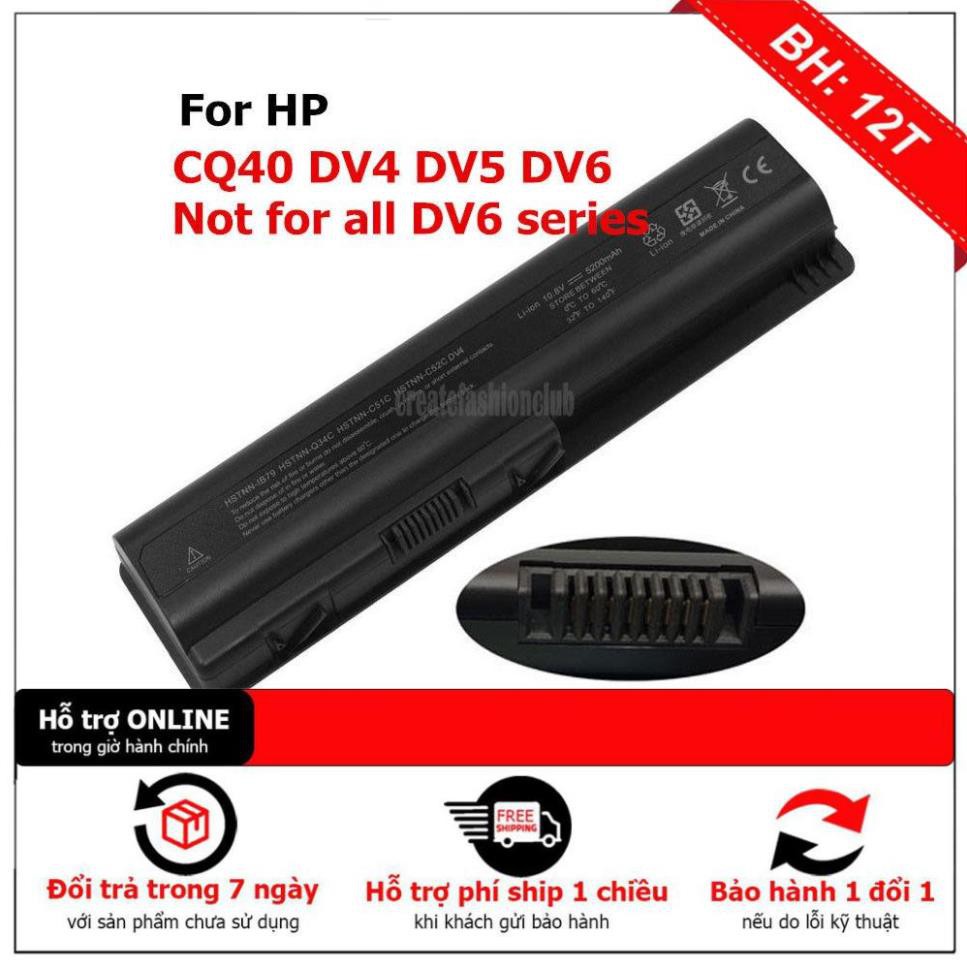 Pin laptop HP DV6-100,DV6-2000,CQ50,CQ71,CQ51 CQ61,CQ41,CQ70, CQ60 ,dv2004TU,DV5-1000,dv4-2000, (6 CELL)