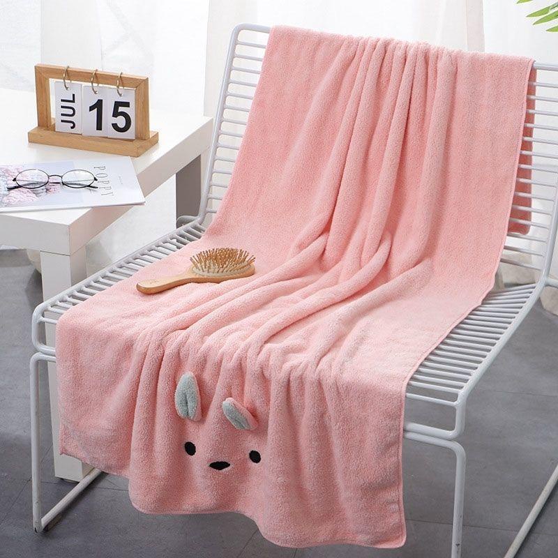 Khăn Tắm Cotton Dày Dặn Siêu Lớn Thấm Hút Tốt Kiểu Hàn Quốc Dễ Thương Cho Nam Và Nữ