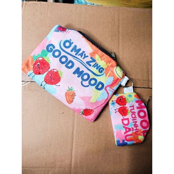 Túi Đựng Mỹ Phẩm Nhung Mịn Good Mood