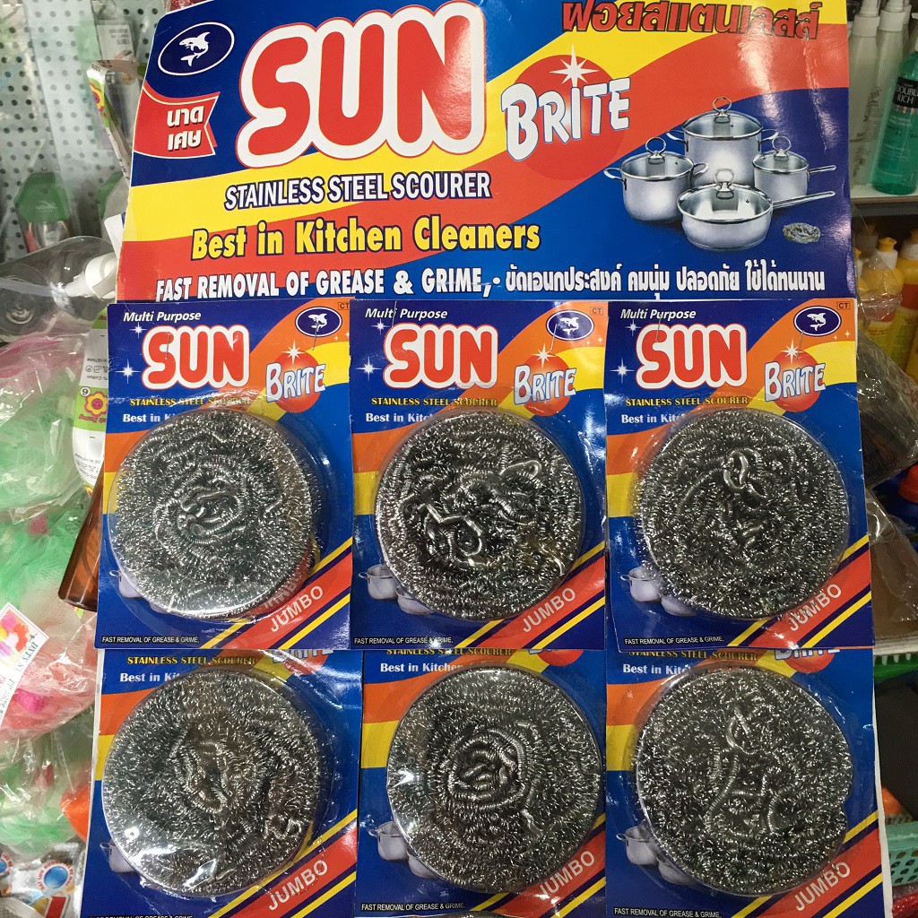 1 miếng cước cọ rửa Inox siêu sạch hiệu Sun