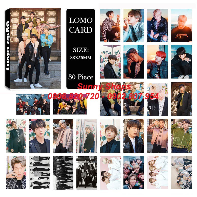 Lomo card hộp 30 hình nhóm BTS - Bangtan Boys