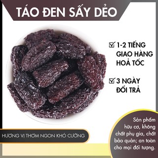 Táo đen hữu cơ sấy dẻo không đường ăn vặt mẹ bầu, ăn kiêng healthy lành mạnh giảm cân