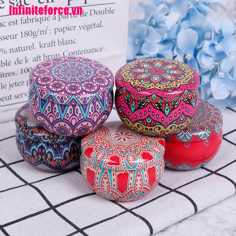 (Hàng Mới Về) Hộp Đựng Nến Rỗng Bằng Thiếc Tự Nhiên 1 Cái