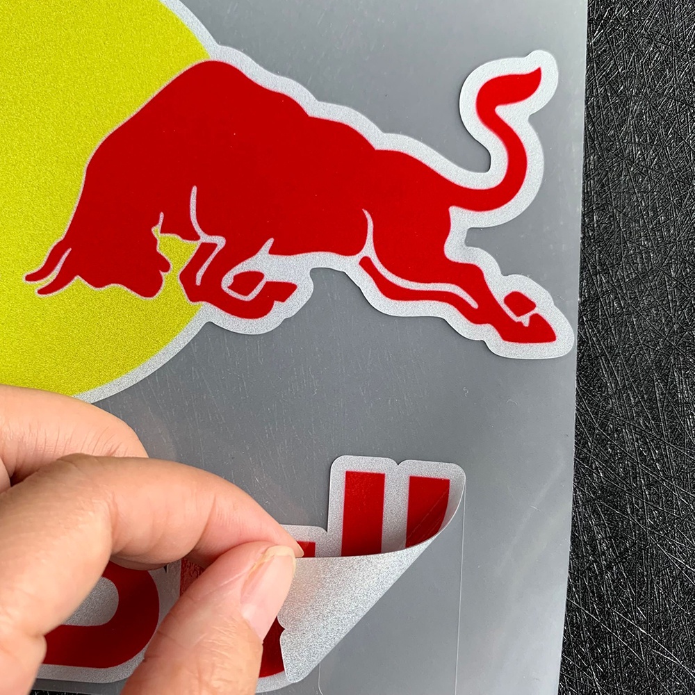Miếng Dán Phản Quang Hình Logo Red Bull Trang Trí Bình Xăng Xe Hơi