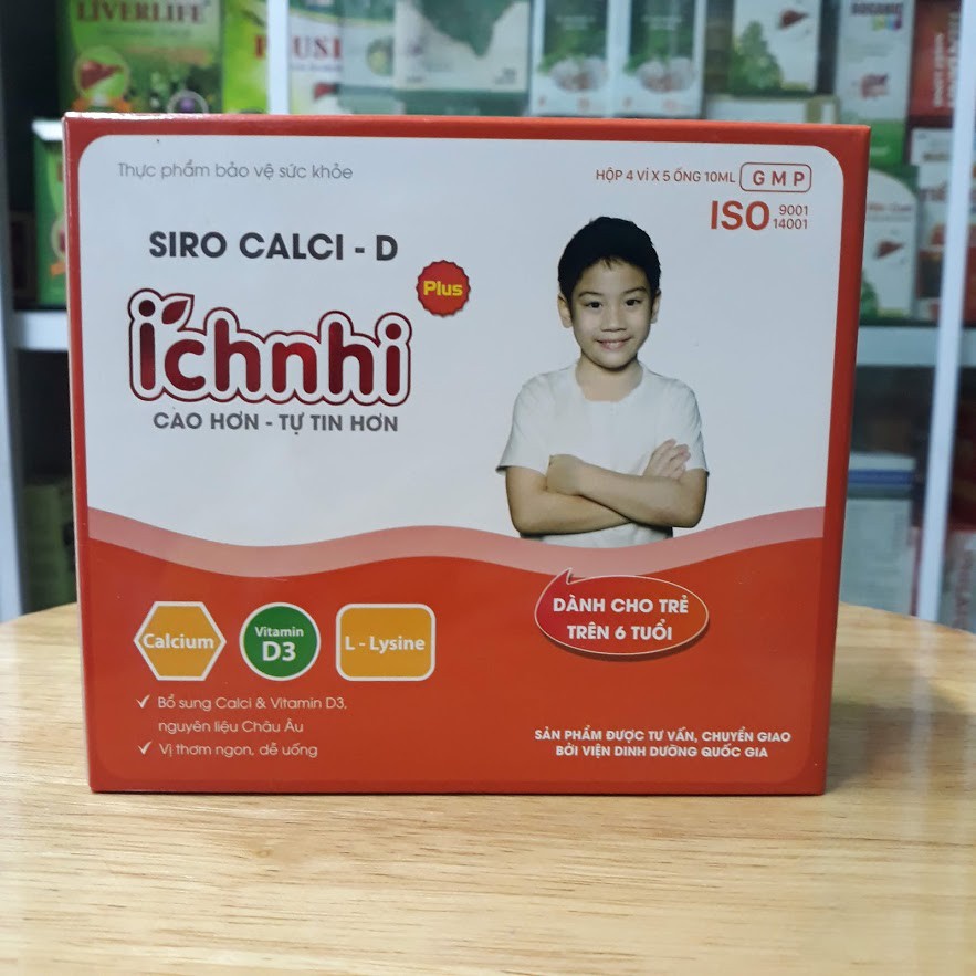 Siro Calci - D Ích Nhi Nam Dược (Hộp 20 ống) [Canxi, Canci, vitamin D3]