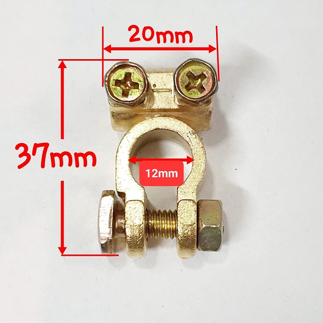 Một Cặp Đầu Nối Kẹp Dây Và Cọc Bình Acquy Cho Xe Ô Tô Gồm 1 Đầu Cực Âm Và 1 Đầu Cực Dương Chất Liệu Dẫn Điện Hoàn Hảo