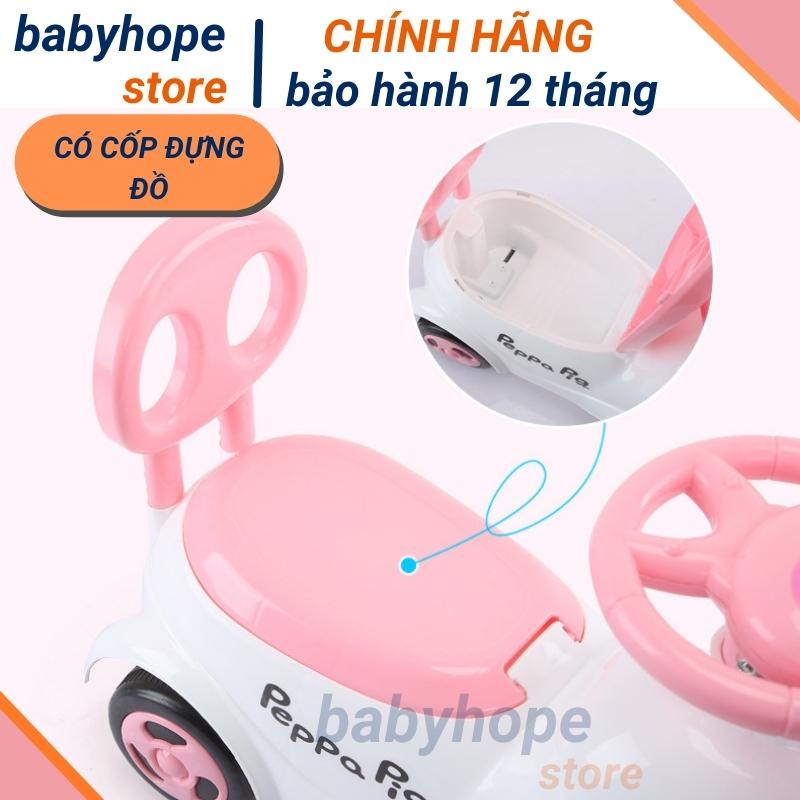 Xe lắc cho bé hình thỏ có nhạc đèn 4 bánh giữ thăng bằng cho bé