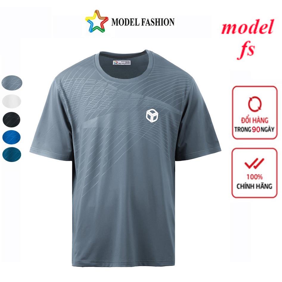 Áo thun cổ tròn nam Modelfsstore fashion athtt001 vải thun lạnh dập vân cao cấp thấm hút tốt