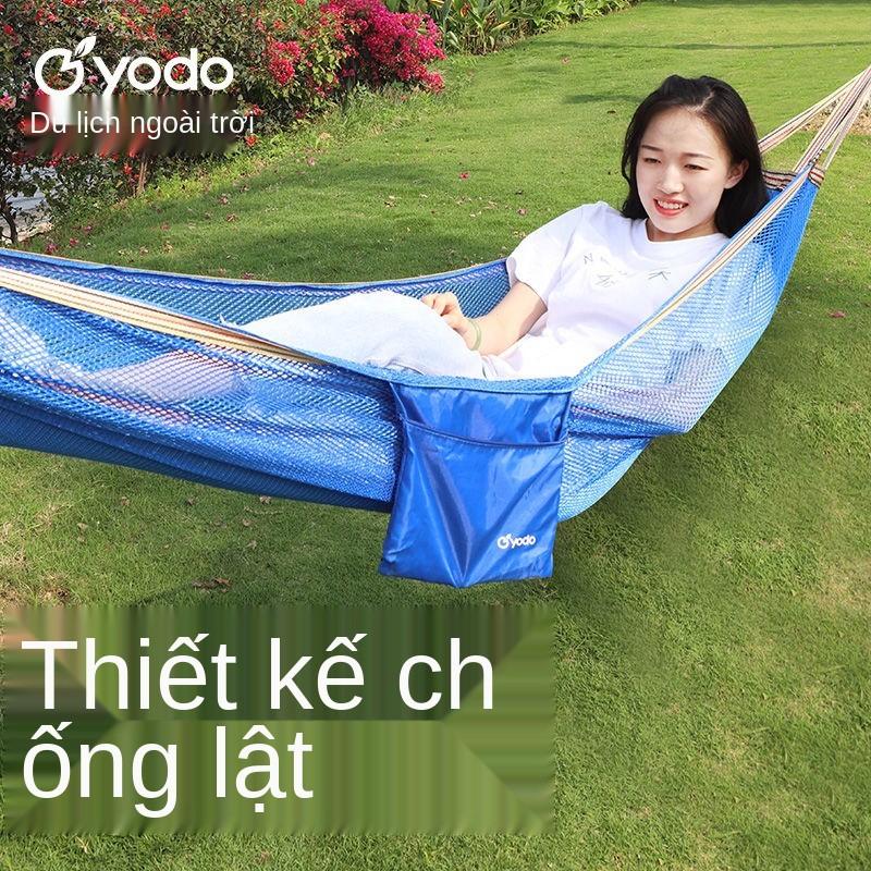 Võng lụa băng đu ngoài trời lưới người lớn trong nhà chống lật nôi treo ghế đôi Giường đơn