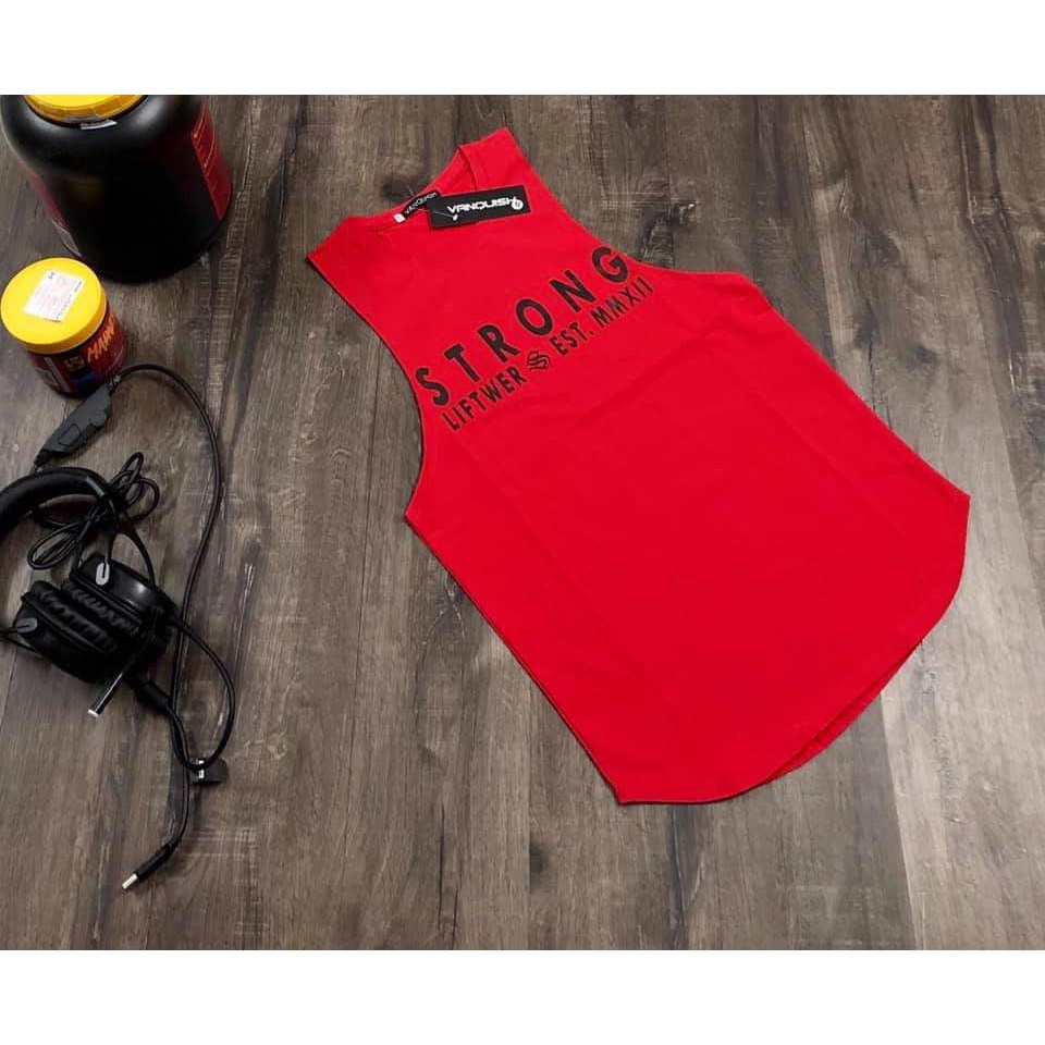 Áo Tanktop Gym Strong,áo ba lổ gym,Áo sát nách thể thao chuyên dụng tập gym dành cho nam