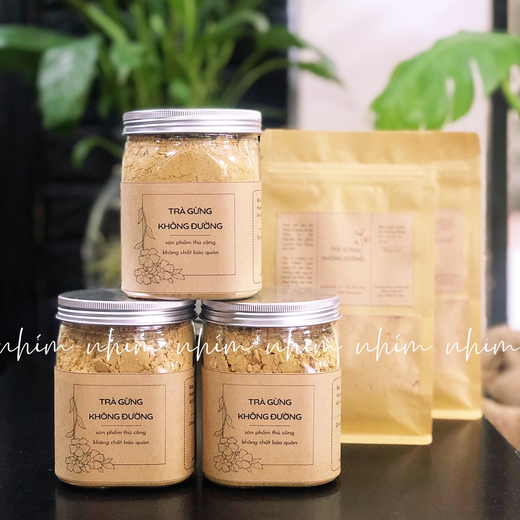 Trà Gừng Không Đường 250g Làm Thủ Công Từ Gừng Sẻ Nguyên Chất Không Chất Bảo Quản