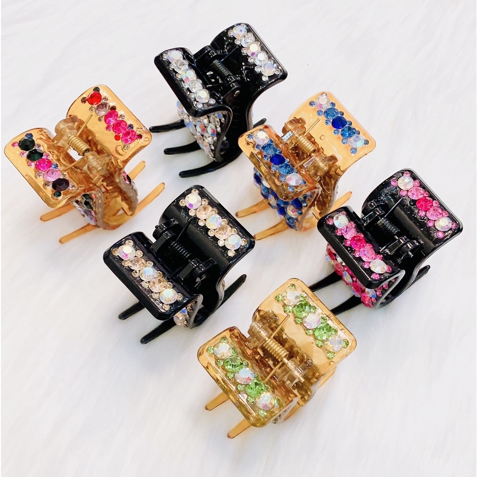 Kẹp Tóc Càng Cua Đính Đá Nhiều Màu